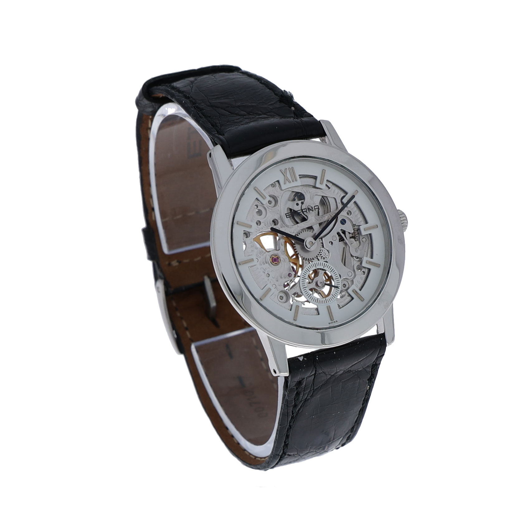 Eterna 1856 Platin Skeleton Watch 3301.78.63 Vintage Full Set NOS ungetragen m. Zertifikat - Bild 3