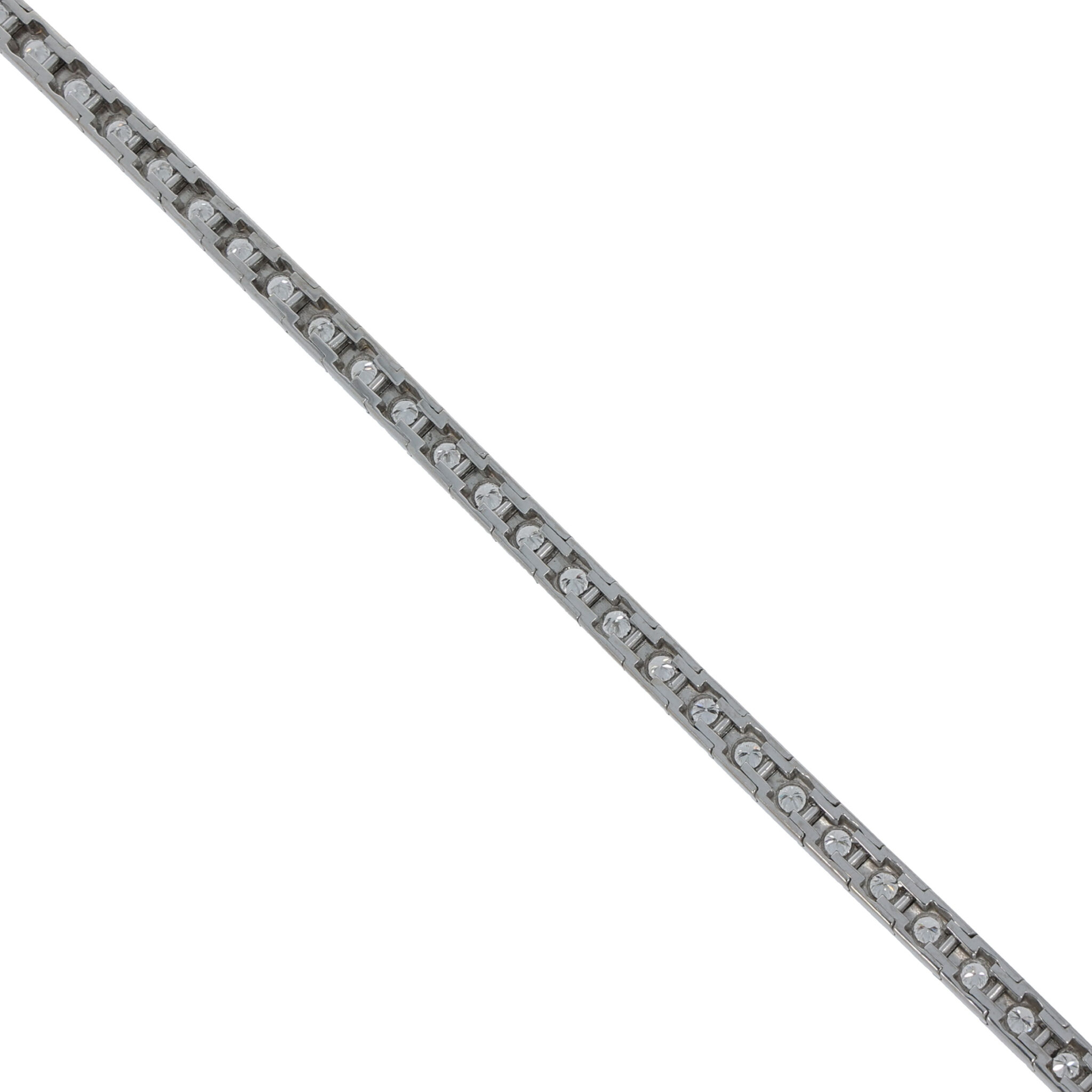 Rieviérearmband 18,5cm Weißgold 585 / 14K mit 2,88ct Diamanten - Bild 3