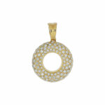 Donut Anhänger Gelbgold 585 / 14K mit 2ct Diamanten Vorschau