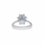 Diamant Saphir Ring Weißgold 750/18K. Gr 52 IF/G - Bild 4 Vorschau
