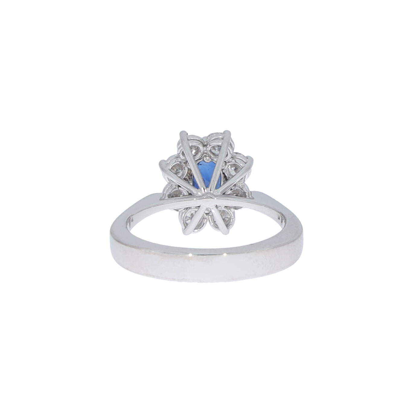Diamant Saphir Ring Weißgold 750/18K. Gr 52 IF/G - Bild 4