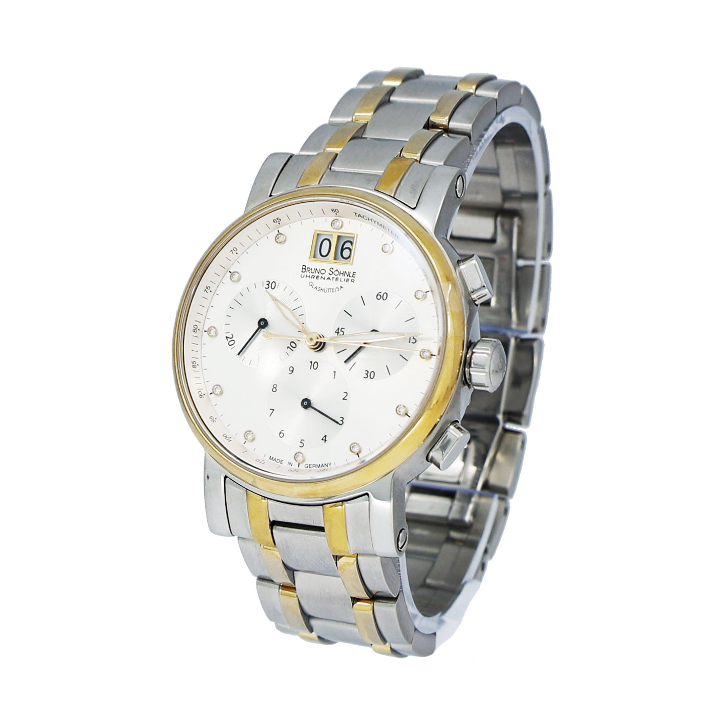 Bruno Söhnle Chronograph bicolor Quarz mit Panorama Datum - Bild 2