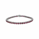 Rubin Tennisarmband Weißgold 585/14k. 17,5cm Vorschau