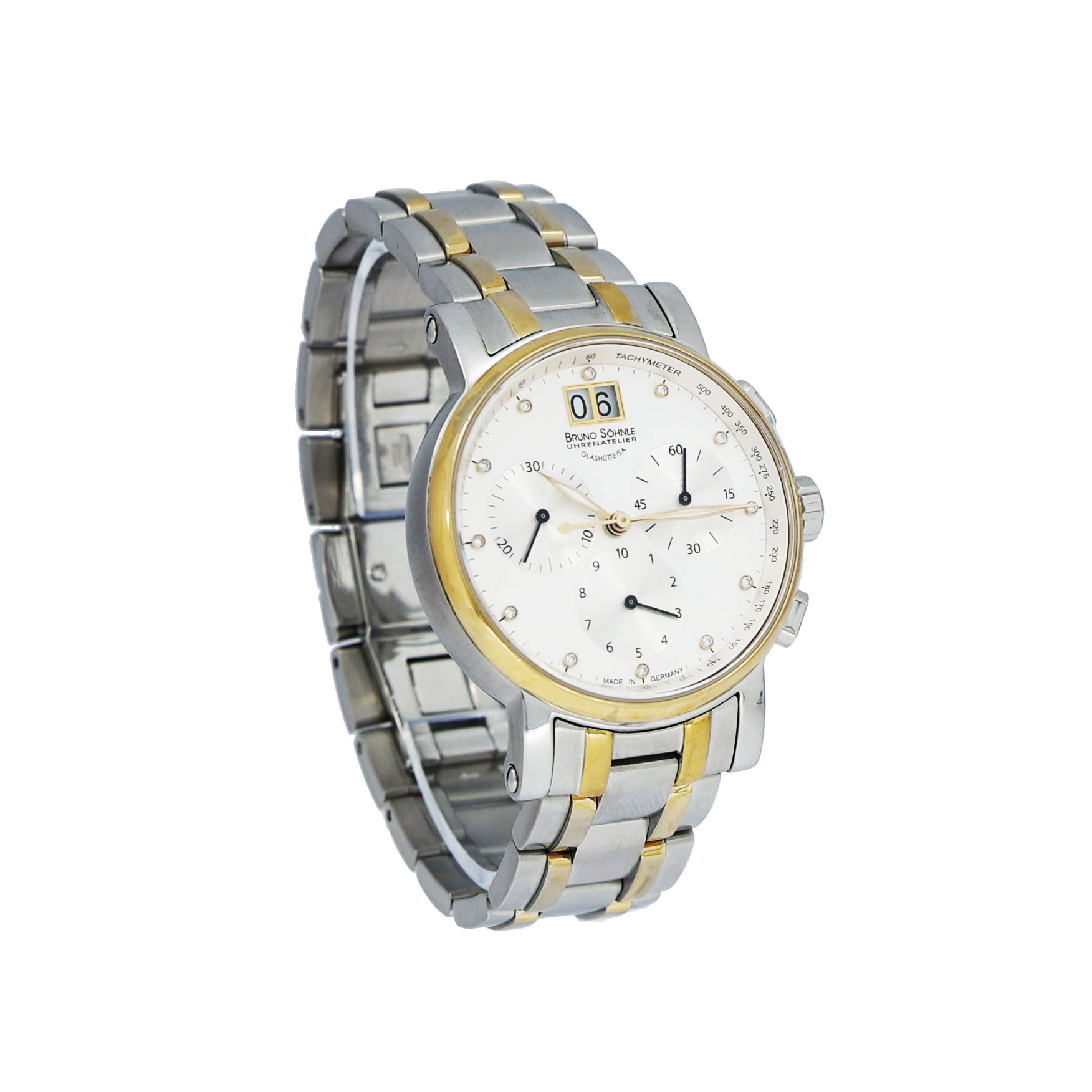 Bruno Söhnle Chronograph bicolor Quarz mit Panorama Datum - Bild 3