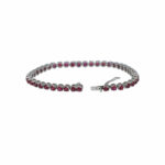 Rubin Tennisarmband Weißgold 585/14k. 17,5cm - Bild 4 Vorschau