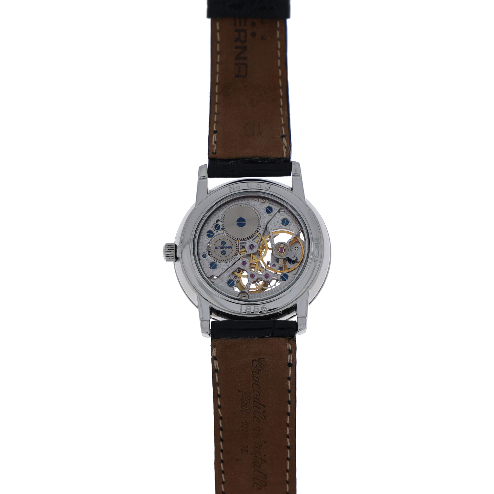 Eterna 1856 Platin Skeleton Watch 3301.78.63 Vintage Full Set NOS ungetragen m. Zertifikat - Bild 11