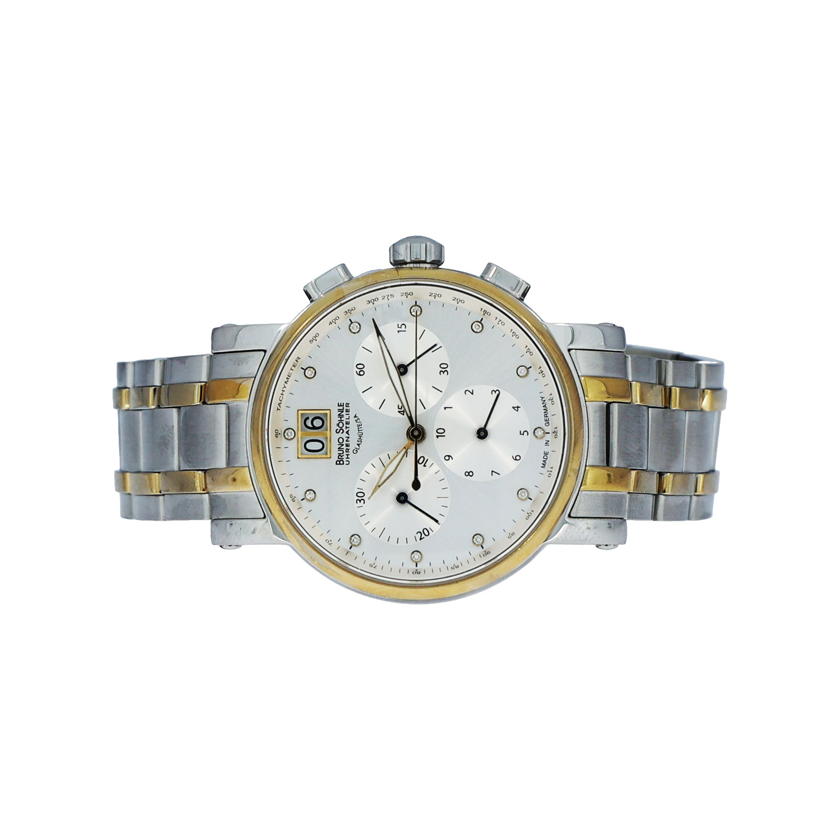 Bruno Söhnle Chronograph bicolor Quarz mit Panorama Datum - Bild 4
