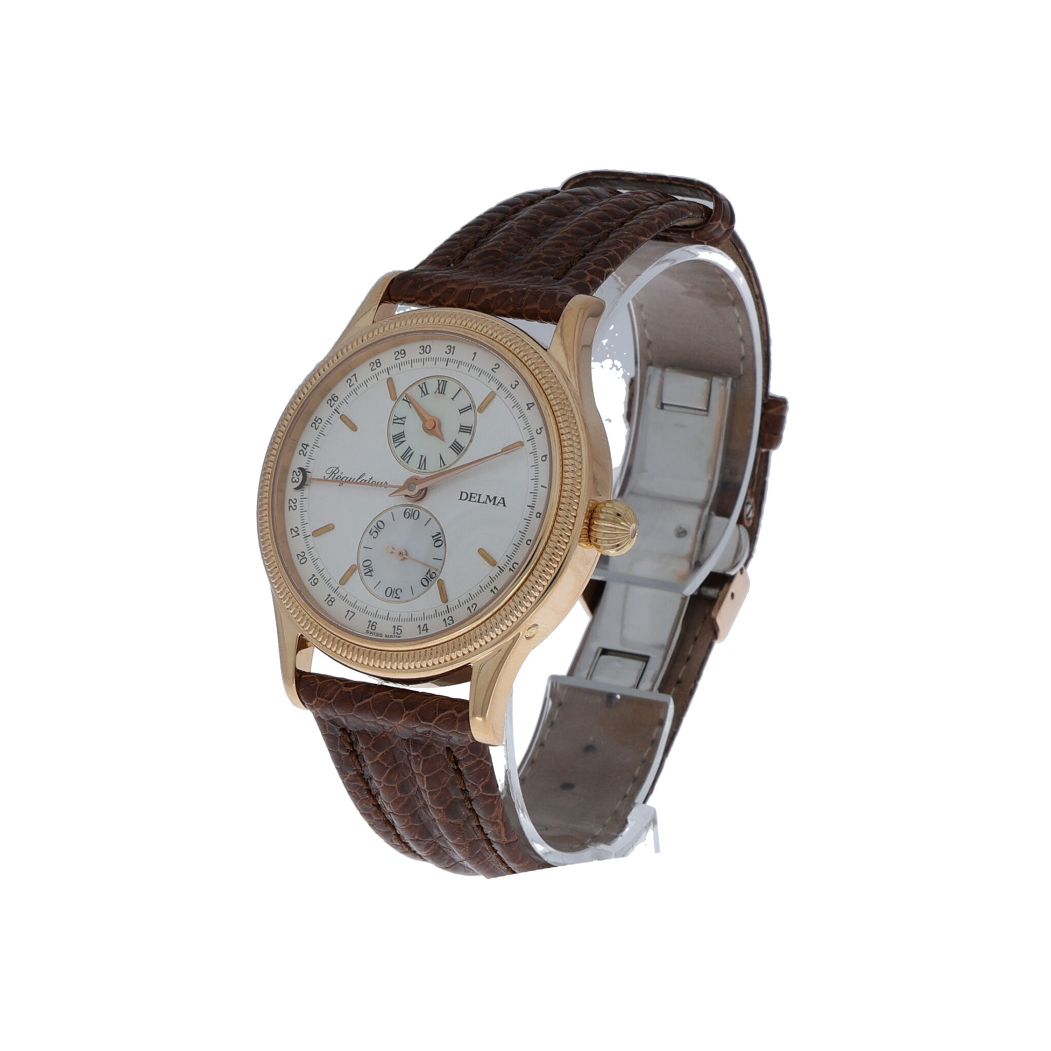 Delma Regulateur Ref. 5016 Pink Gold 18K Full Set New Old Stock limited Edition 1996 - Bild 2