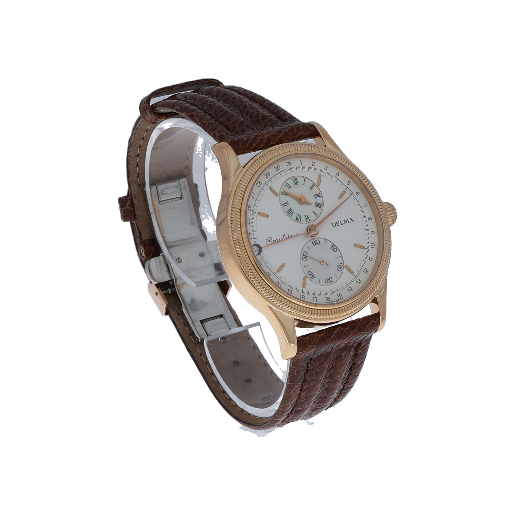 Delma Regulateur Ref. 5016 Pink Gold 18K Full Set New Old Stock limited Edition 1996 - Bild 3