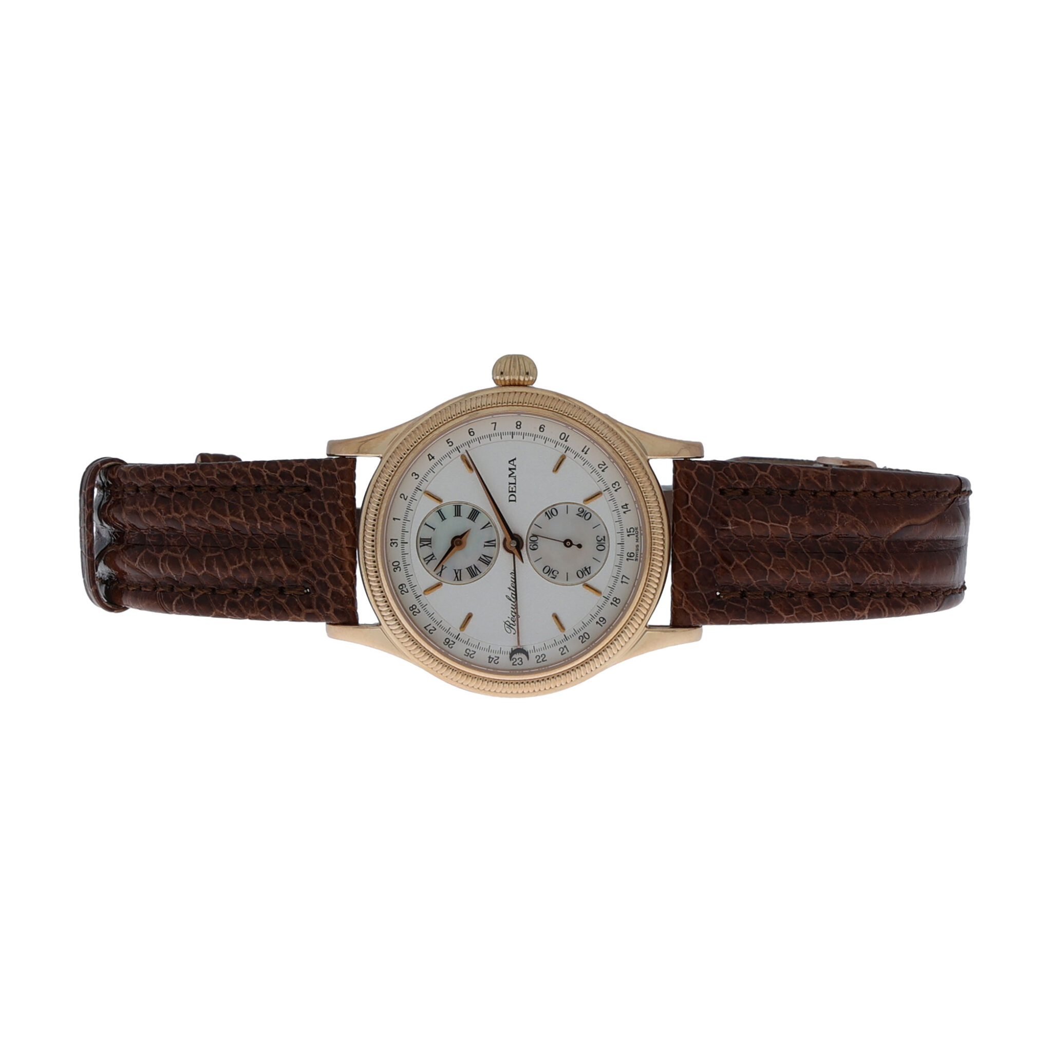 Delma Regulateur Ref. 5016 Pink Gold 18K Full Set New Old Stock limited Edition 1996 - Bild 4