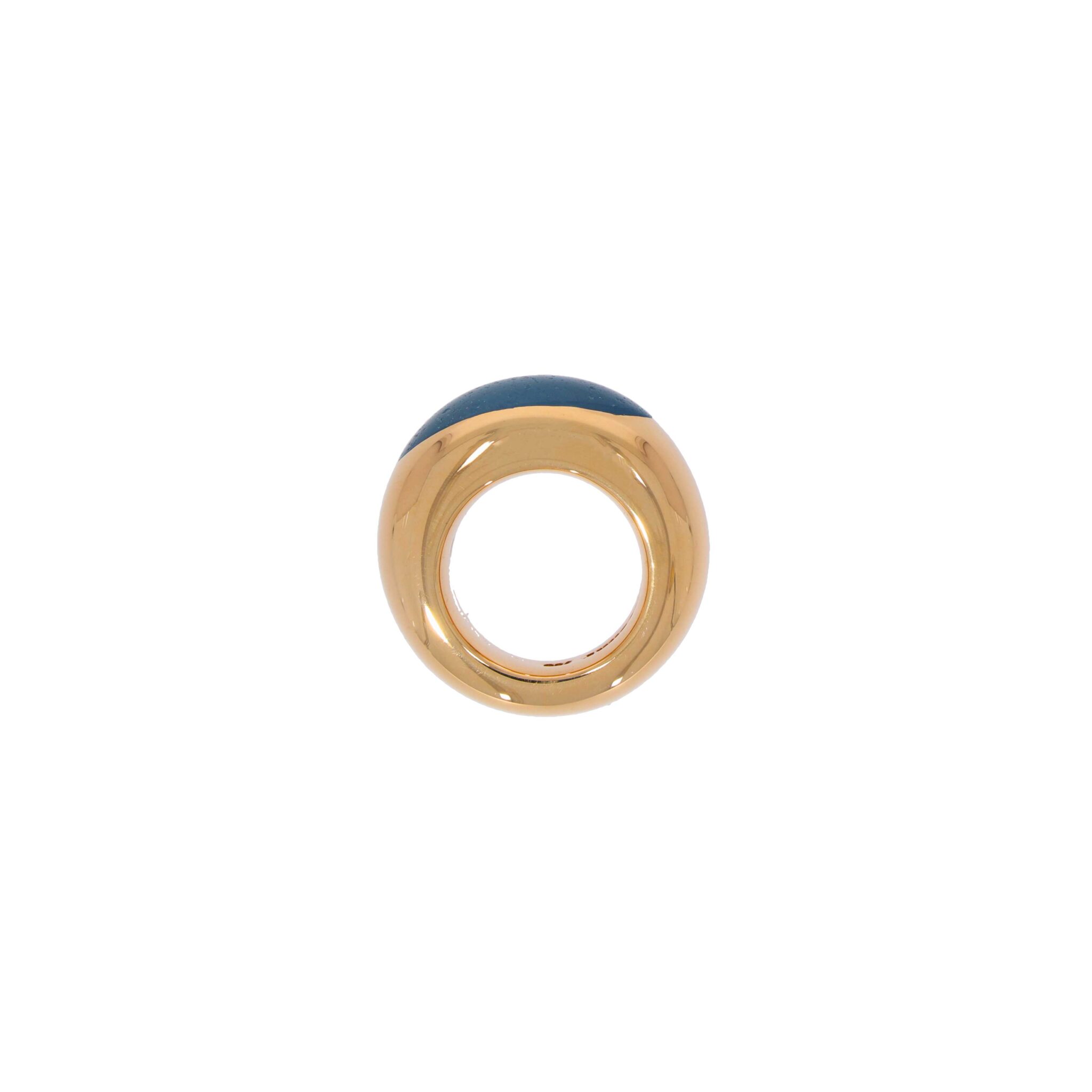 Massiver Bandring von Schubart Gelbgold 750 / 18K mit blauen Topas - Bild 4