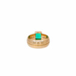 Smaragd Ring Gr. 56,5 Gelbgold 750 / 18K mit 0,2ct Diamanten - Bild 3 Vorschau