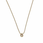 Solitär Tropfen Anhänger 0,6ct Gelbgold 750 / 18K mit Schlangenkette - Bild 4 Vorschau