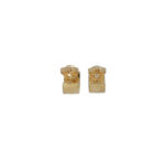 Halbcreolen als Stecker Gelbgold 750 / 18K mit ca. 0.12ct Diamanten - Bild 3 Vorschau