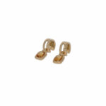 Creolen mit Citrin Anhänger Gelbgold 750 / 18K - Bild 3 Vorschau