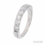 Halbmemoire Ring Gr.52 Weißgold 750 / 18K mit 0,95ct Diamanten Vorschau