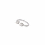 Weißgold Ring Gr.52 750 / 18K mit 2 Brillanten ins. 0,35ct + kleinere Diamanten - Bild 2 Vorschau