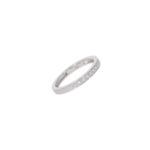 Wempe Halbmemoire Ring Gr. 51 ca. 0,1ct Diamanten Weißgold 750/ 18K - Bild 2 Vorschau