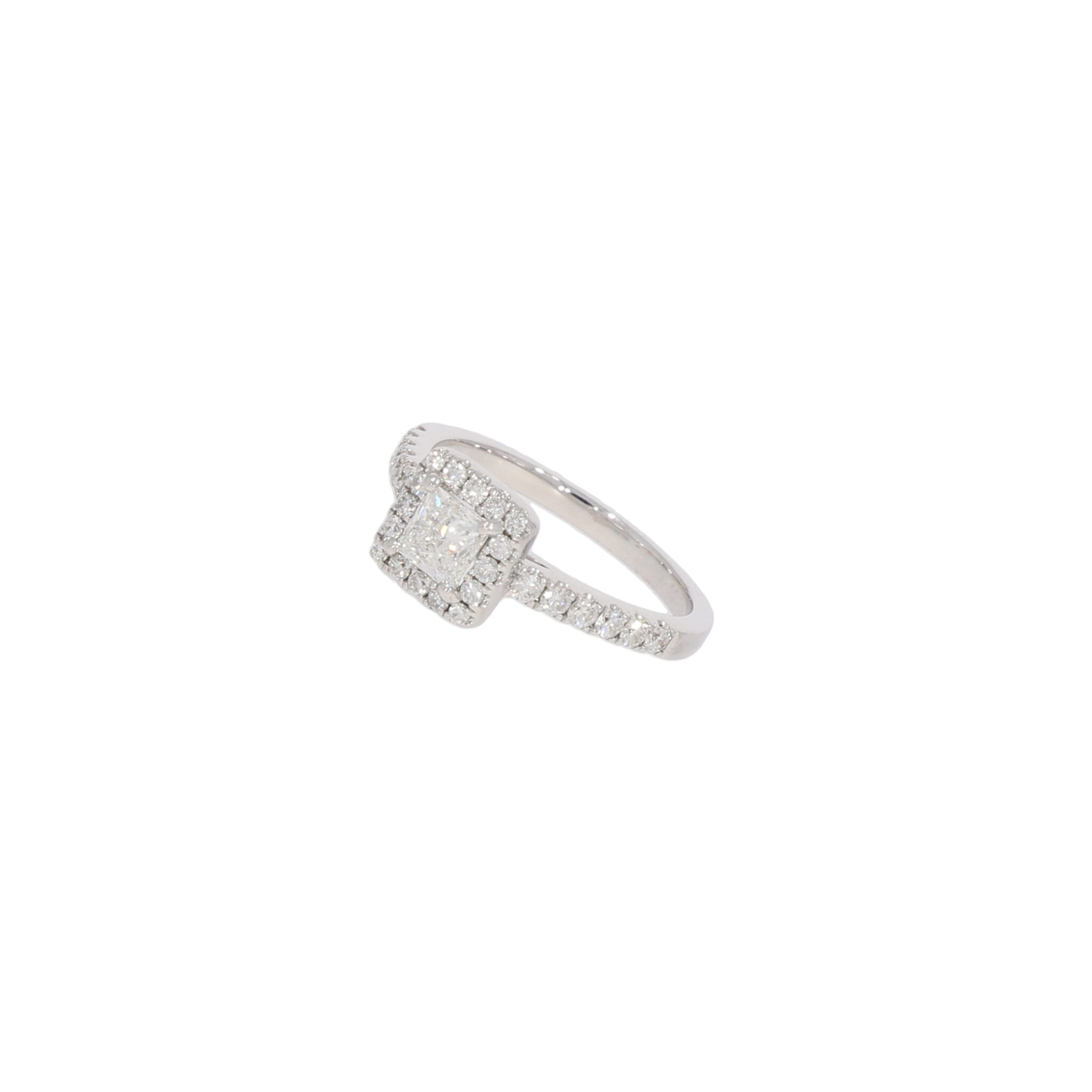 Princess Cut Ring Gr.53 Weißgold 750 / 18K / GIA Zertifikat - Bild 2