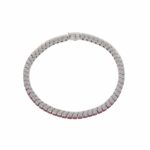 Riviérearmband mit ca.5,5ct Rubin Weißgold 750 / 18K - Bild 3 Vorschau