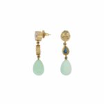 Ohrstecker Gelbgold 750 / 18K ca. 2,6ct Diamanten und ca. 1ct Saphir - Bild 4 Vorschau