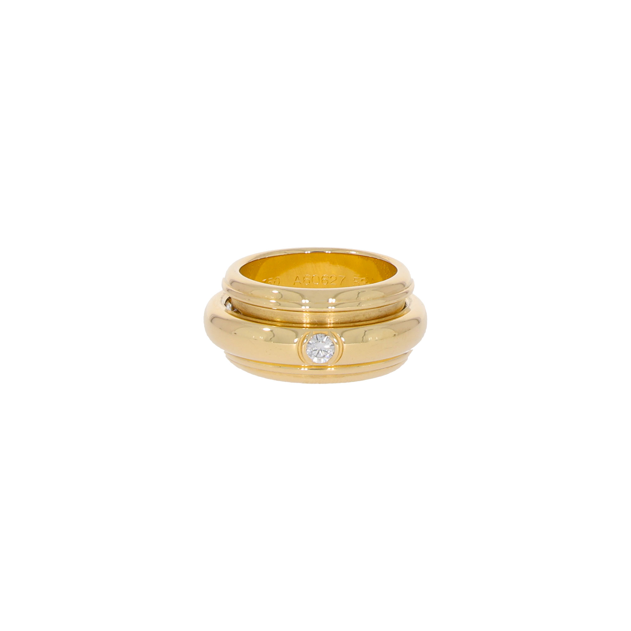 Piaget Drehring Gr. 53 Gelbgold 750 / 18K mit ca. 0,3ct Diamanten