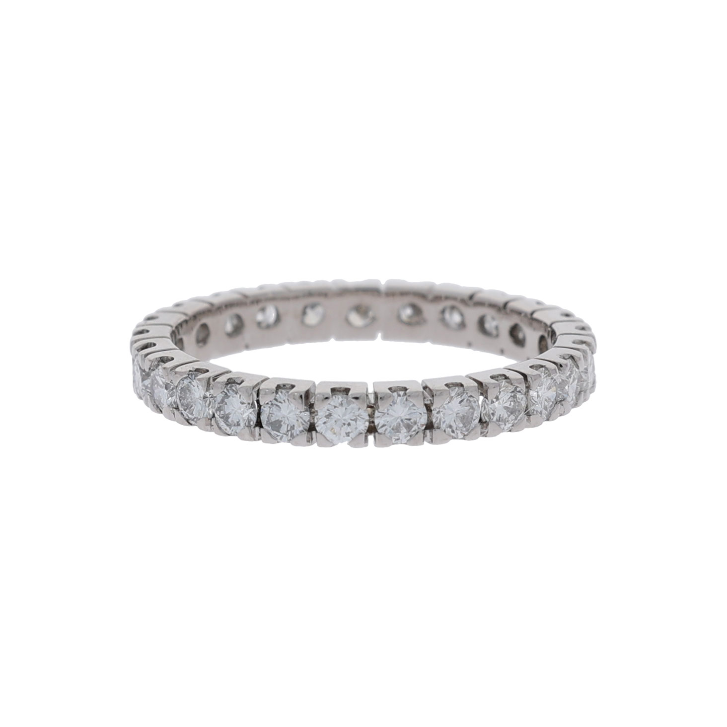 Memoire Ring Weißgold 585/14K. ca. 2ct. Gr. 59 - Bild 3