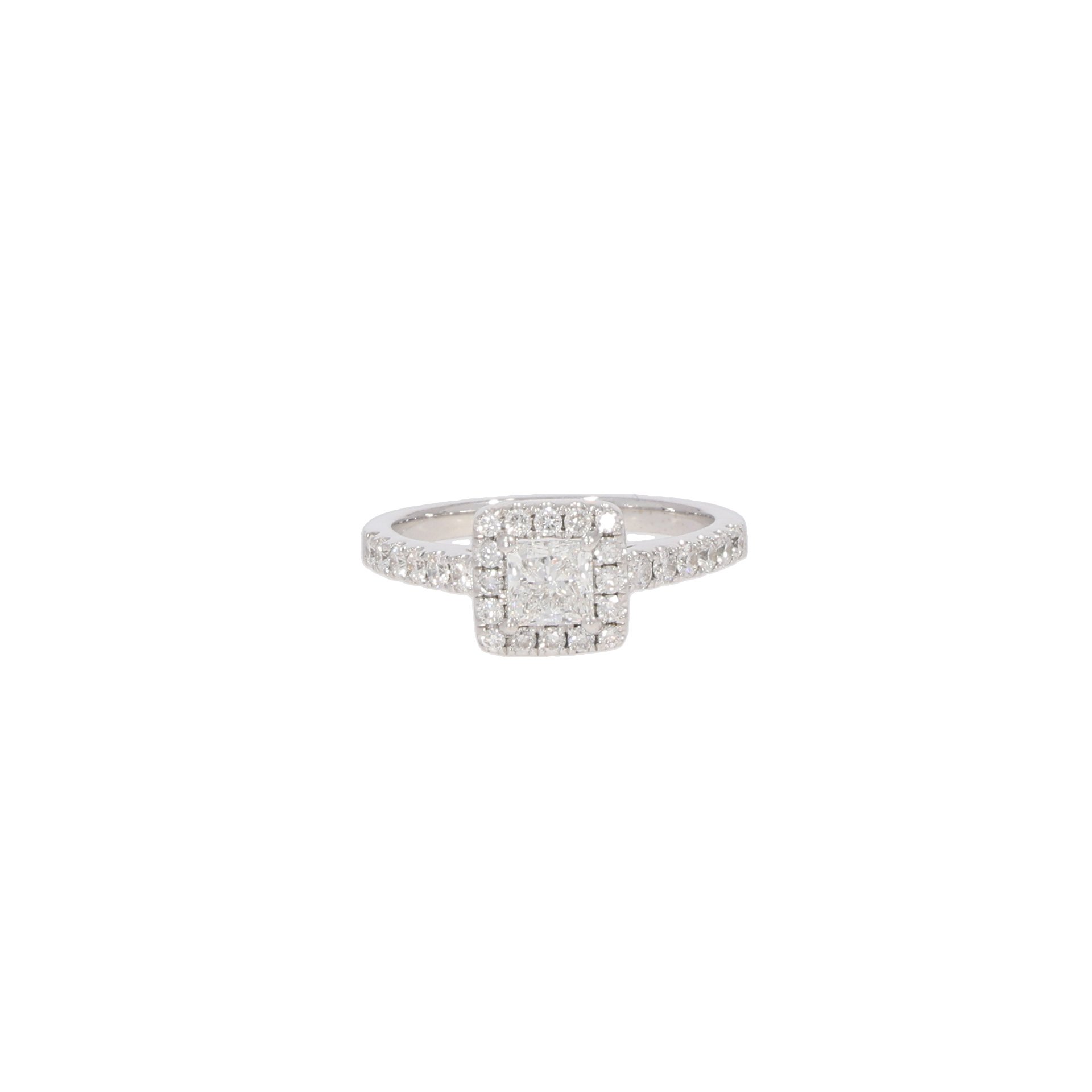 Princess Cut Ring Gr.53 Weißgold 750 / 18K / GIA Zertifikat