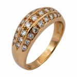 Bandring Gr.53 ca. 0,50ct Diamanten Gelbgold 585/ 14K - Bild 3 Vorschau