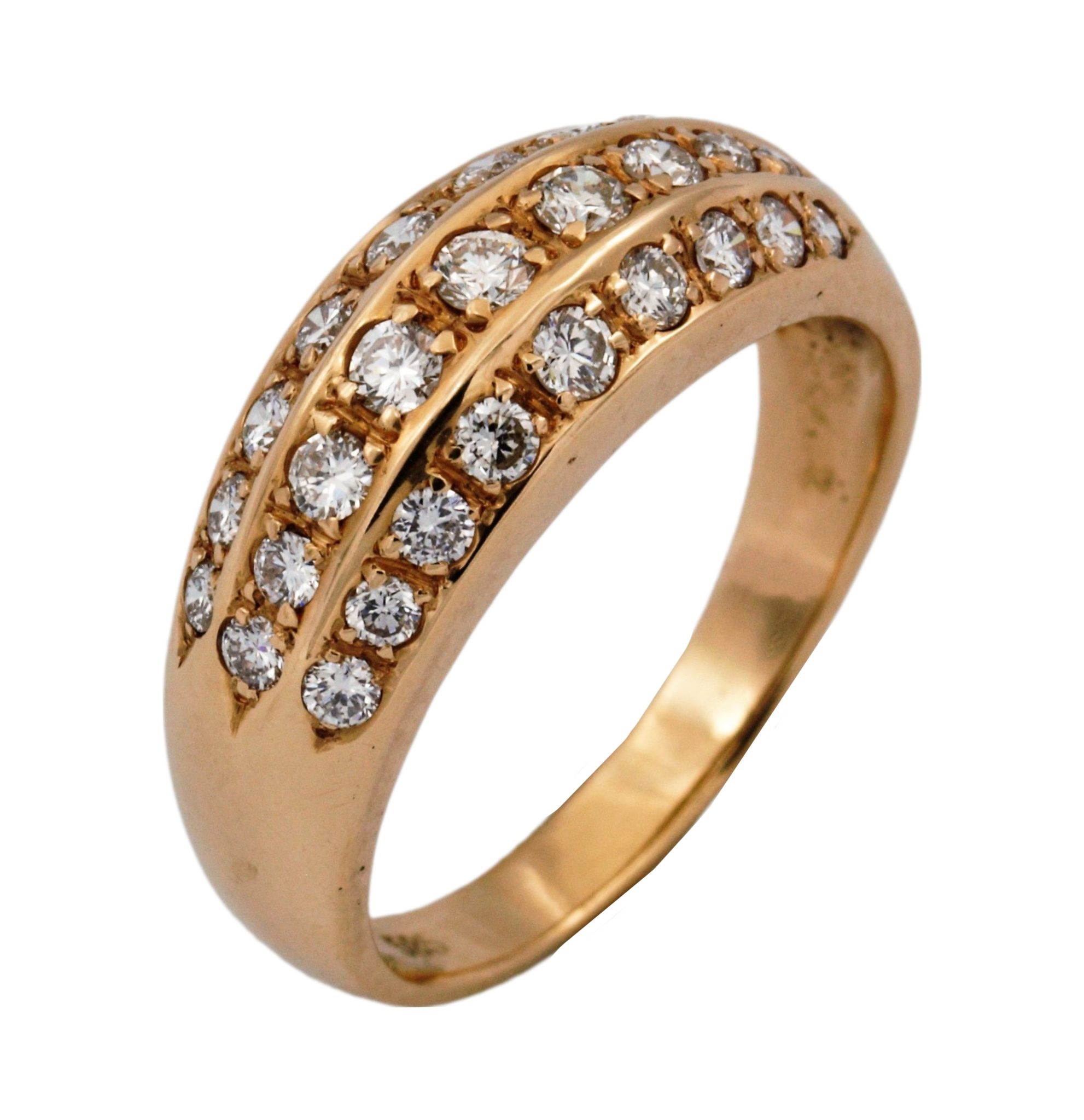 Bandring Gr.53 ca. 0,50ct Diamanten Gelbgold 585/ 14K - Bild 3