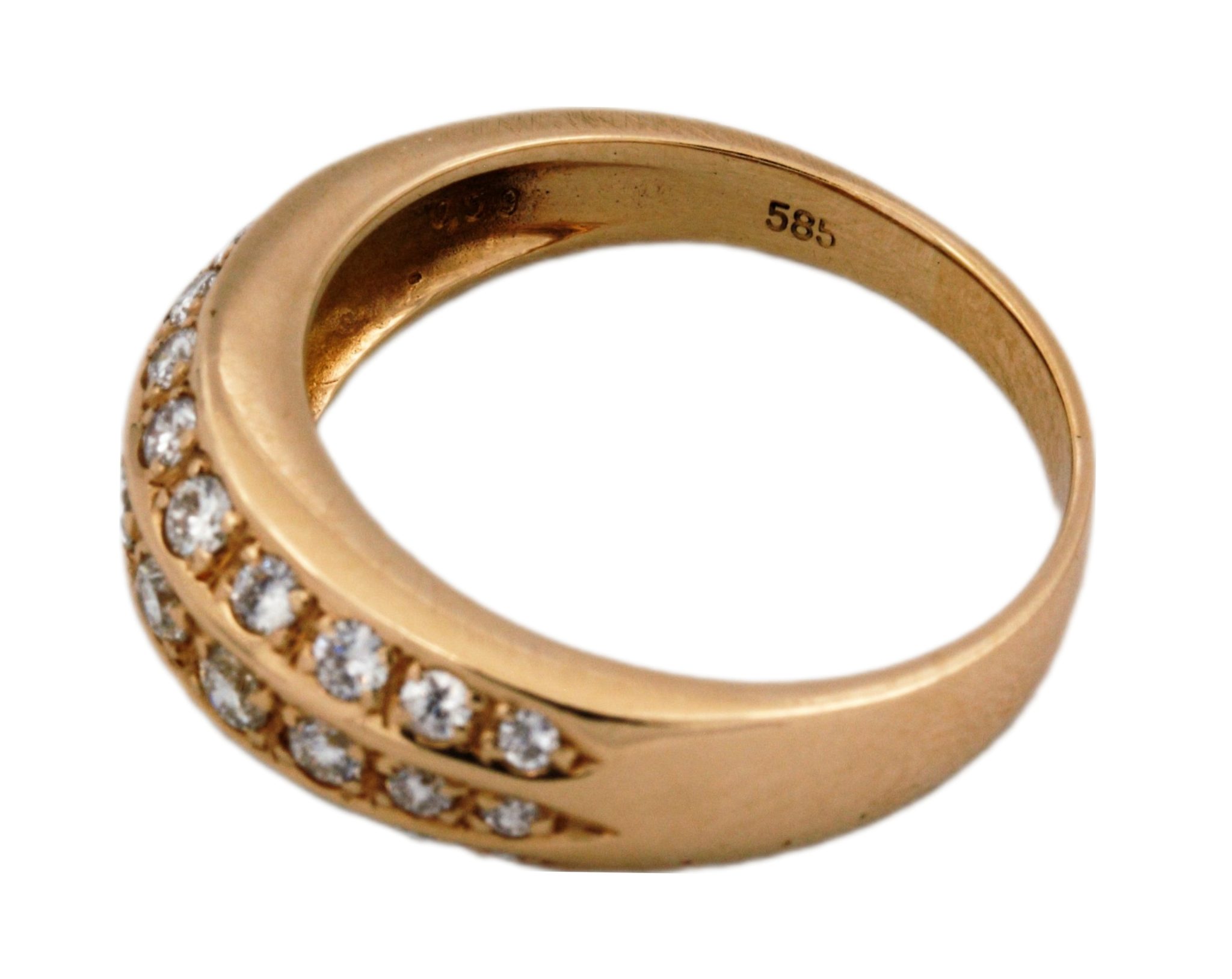 Bandring Gr.53 ca. 0,50ct Diamanten Gelbgold 585/ 14K - Bild 6