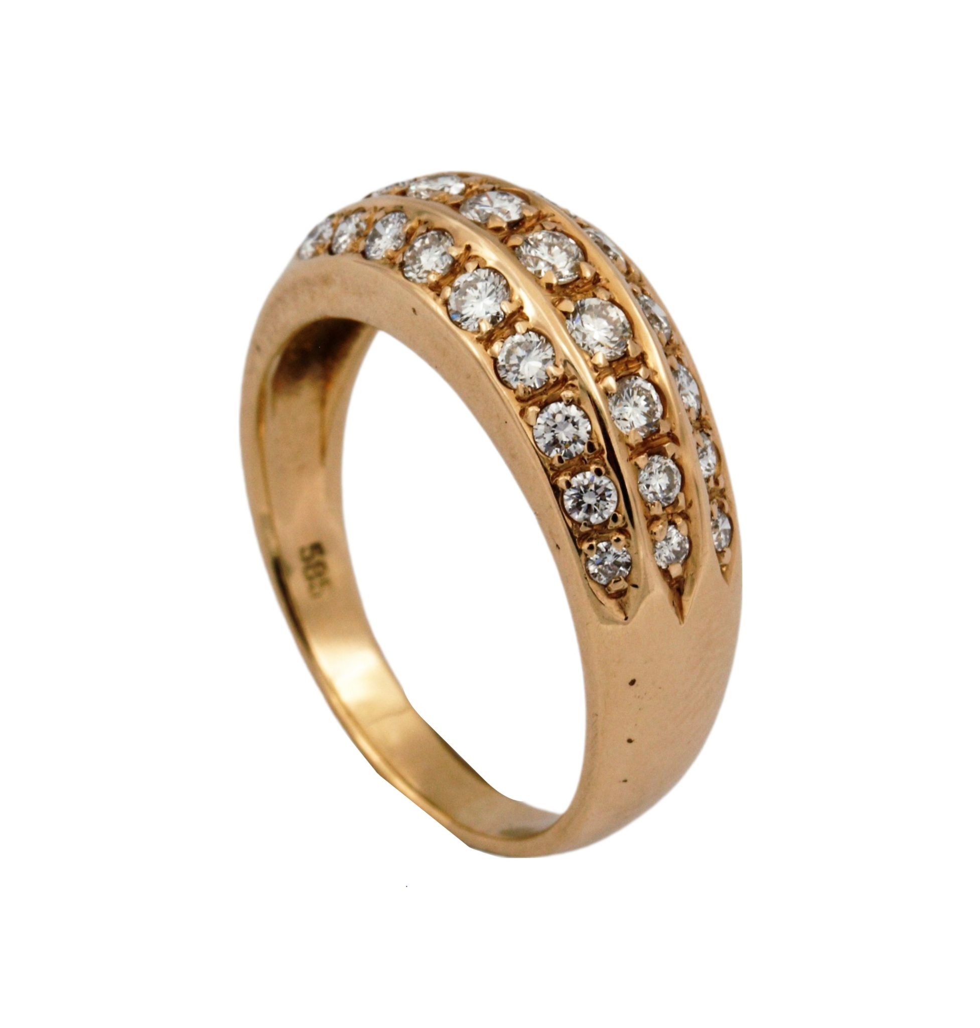 Bandring Gr.53 ca. 0,50ct Diamanten Gelbgold 585/ 14K - Bild 10