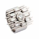 Vintage Ring Gr.50 ca. 1,08 ct Diamanten Weißgold 750/ 18K - Bild 12 Vorschau