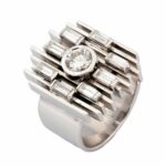 Vintage Ring Gr.50 ca. 1,08 ct Diamanten Weißgold 750/ 18K - Bild 3 Vorschau