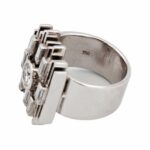 Vintage Ring Gr.50 ca. 1,08 ct Diamanten Weißgold 750/ 18K - Bild 5 Vorschau