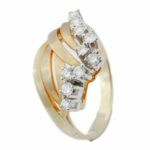 Diamant Retro Ring Gelbgold 750 / 18K Gr. 60 mit ca. 0,25ct - Bild 2 Vorschau