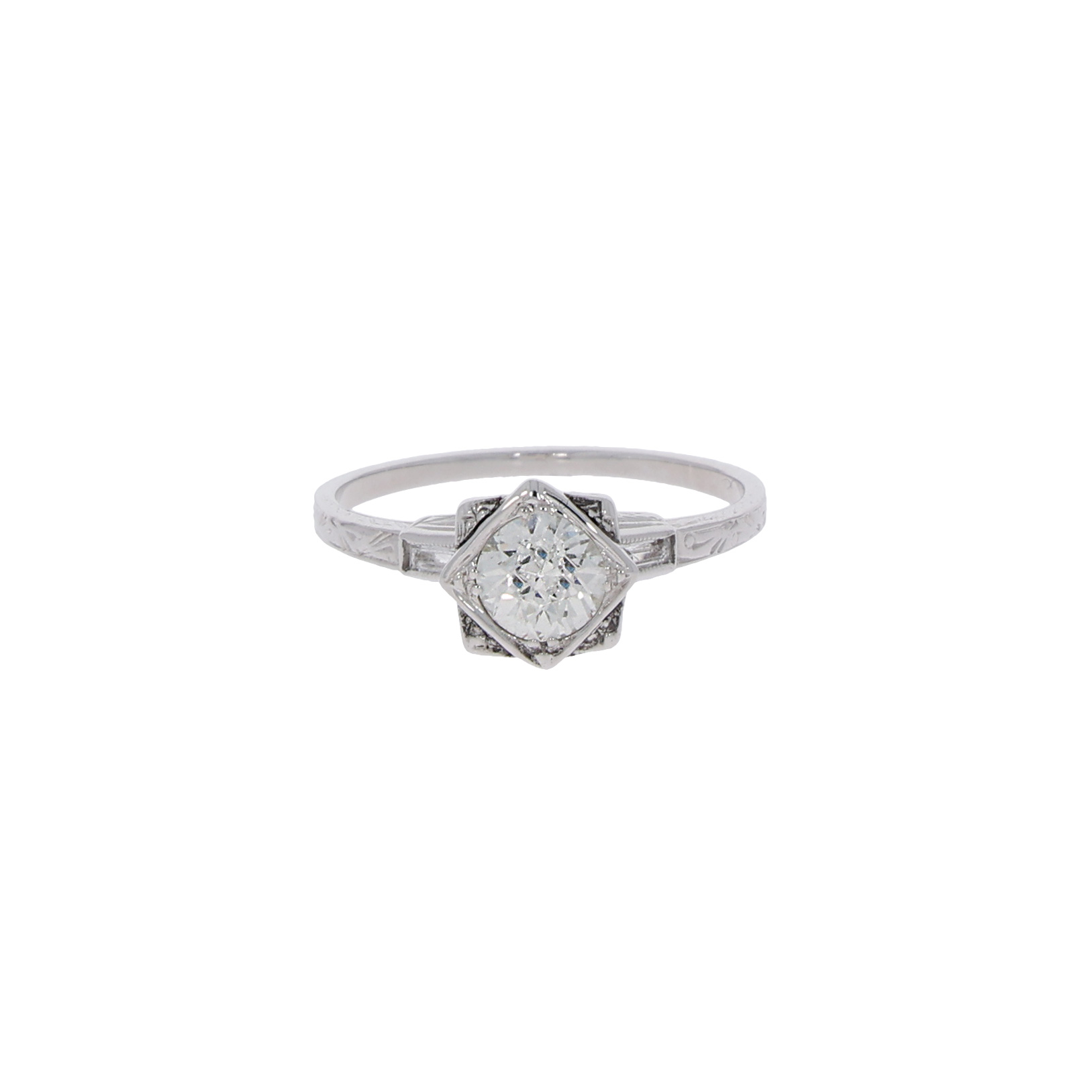 Solitärring Gr.55,5 Weißgold 750 / 18K mit ca.0,75ct Diamanten