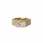 Ring Gr.59 Gelbgold 750 /18K mit ca. 3ct Princess Cut und 1,4ct kleinen Diamanten Vorschau