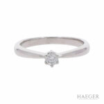 Solitärring Gr. 54 Weißgold 750 / 18K mit ca. 0,13 ct Diamant Vorschau