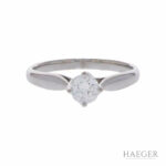 Solitärring Gr.47 Weißgold 750 / 18K mit 0,3ct Diamant Vorschau