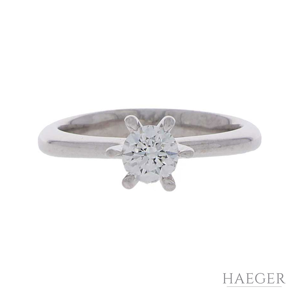 Solitärring Gr.52 Weißgold 585 / 14K mit 0,5ct Diamant GIA Zertifikat