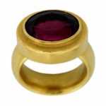 Turmalin Ring Gr. 54 Gelbgold 900 - Bild 2 Vorschau