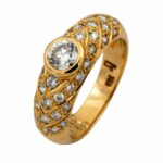 Cocktail Ring Gr.54 ca. 1,2 ct Diamanten Gelbgold 750/ 18K - Bild 3 Vorschau