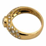 Cocktail Ring Gr.54 ca. 1,2 ct Diamanten Gelbgold 750/ 18K - Bild 5 Vorschau
