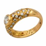 Cocktail Ring Gr.54 ca. 1,2 ct Diamanten Gelbgold 750/ 18K - Bild 9 Vorschau