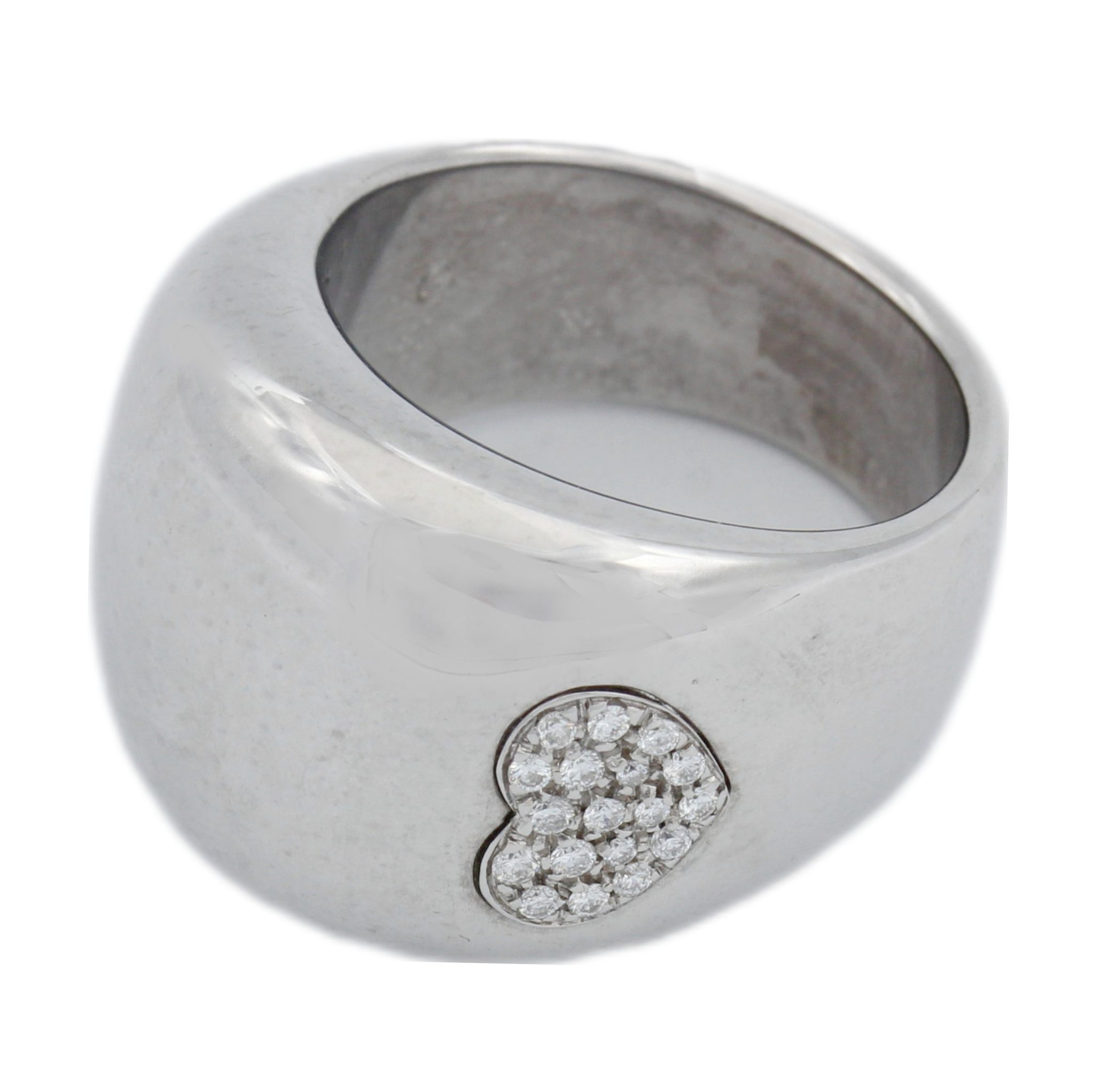 Herz Ring 56 ca. 0,25ct Diamanten Weißgold 750/ 18K - Bild 6