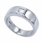 Diamant Ring Gr. 53 ca. 0,33ct Emerald Cut Platin 950 - Bild 3 Vorschau