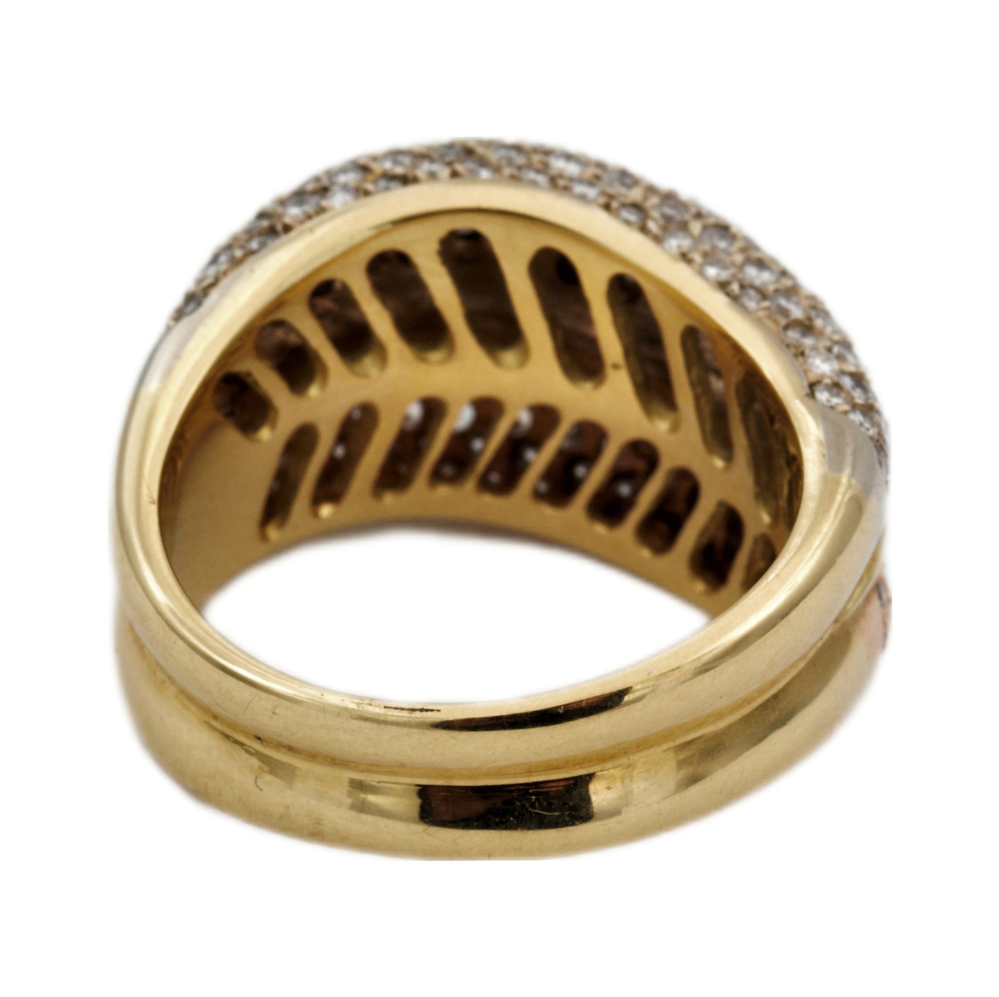 Cocktail Ring Gr.56 ca.1,7ct Diamanten Bicolor 750/ 18K - Bild 4