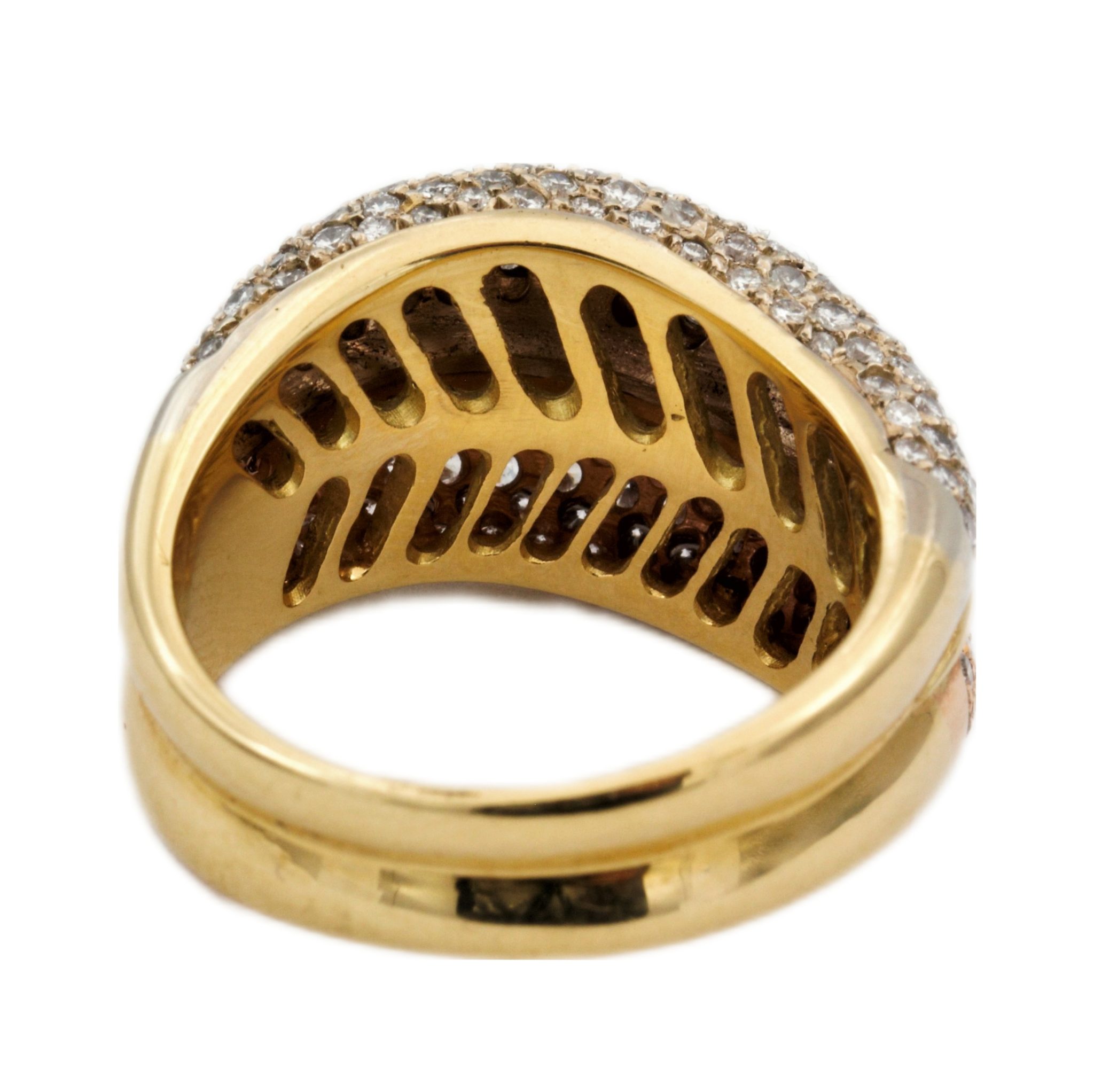 Cocktail Ring Gr.56 ca.1,7ct Diamanten Bicolor 750/ 18K - Bild 5