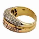 Cocktail Ring Gr.56 ca.1,7ct Diamanten Bicolor 750/ 18K - Bild 6 Vorschau